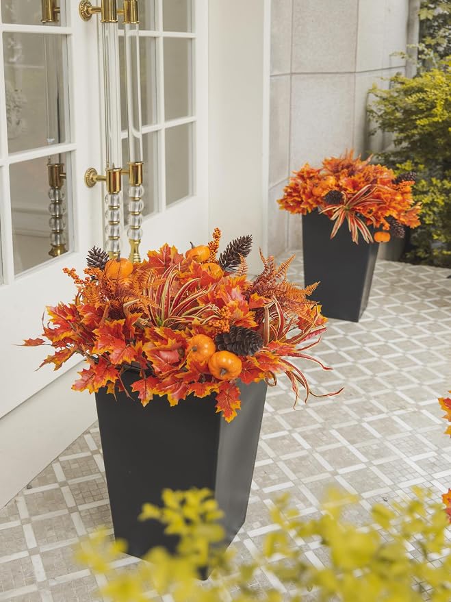 13pcs Outdoor Artificial Maple Leaf Pumpkin Branch - Image 9