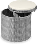 Best Choice Products Round Wicker Ottoman, Additional Seating, Side Table by BestChoiceProducts