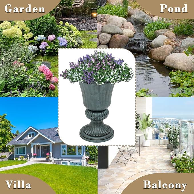 Athena Collection 20''H Garden Plastic Urn Vintage Tall Planter Urn Patio Large - Image 10