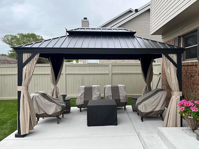 PURPLE LEAF 10' X 14' Aluminum Gazebo by PURPLELEAF