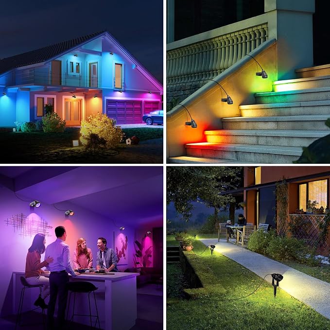 1500LM LED High Brightness Outdoor Landscape Lighting 15W RGBCW Color Changing - Image 7
