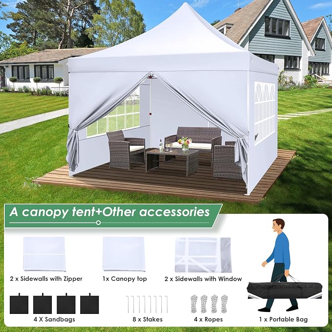 COBIZI Canopy 10x10 Pop Up Canopy Tent - Image 7