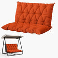 Porch Swing Cushion with Backrest 2-3 Seater Outdoor Bench Cushions Waterproof by Snubbull