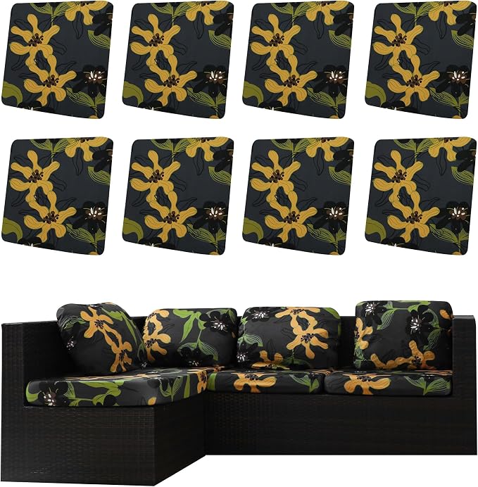 Outdoor Cushion Covers Set, Replacement by SUKAIKEQA