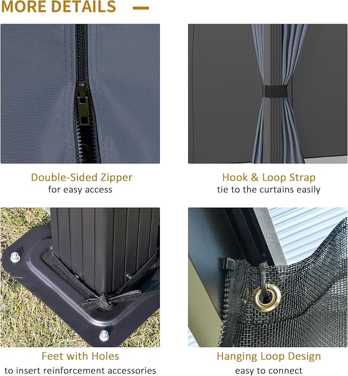 Outsunny 10' x 12' Hardtop Gazebo Canopy - Image 4