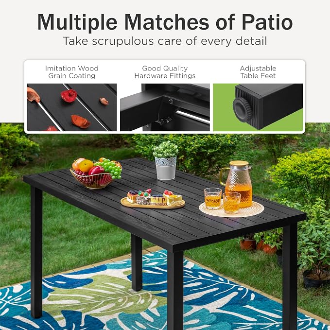 PHI VILLA 5 Piece Patio Bar Set, Outdoor Bar Table and Chairs Set, Strong and - Image 5