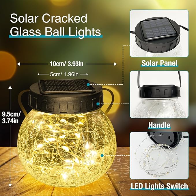 Kolpop 4 Pack Hanging Solar Lights - Image 5