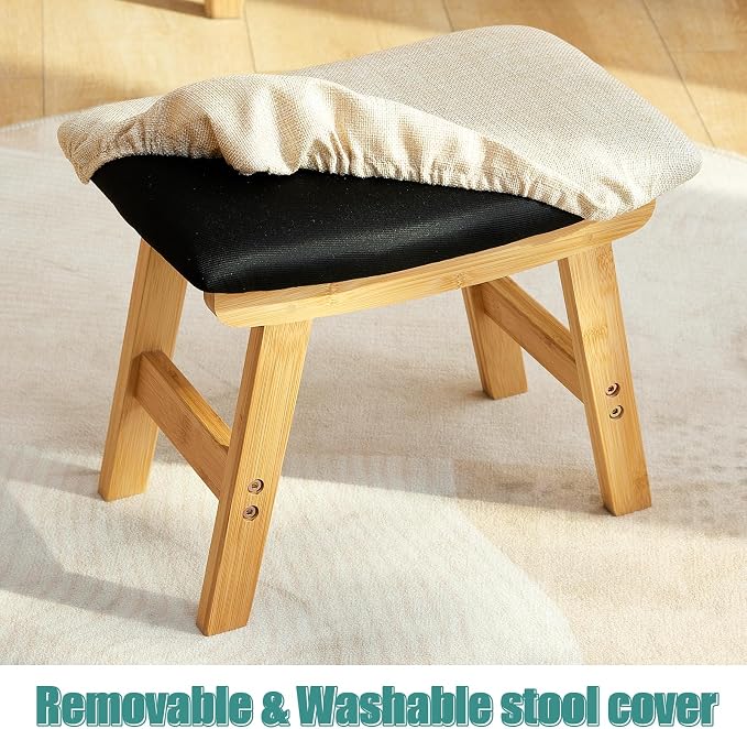 Foot Stools Ottoman, Small Soft Footrest Ottoman - Image 8
