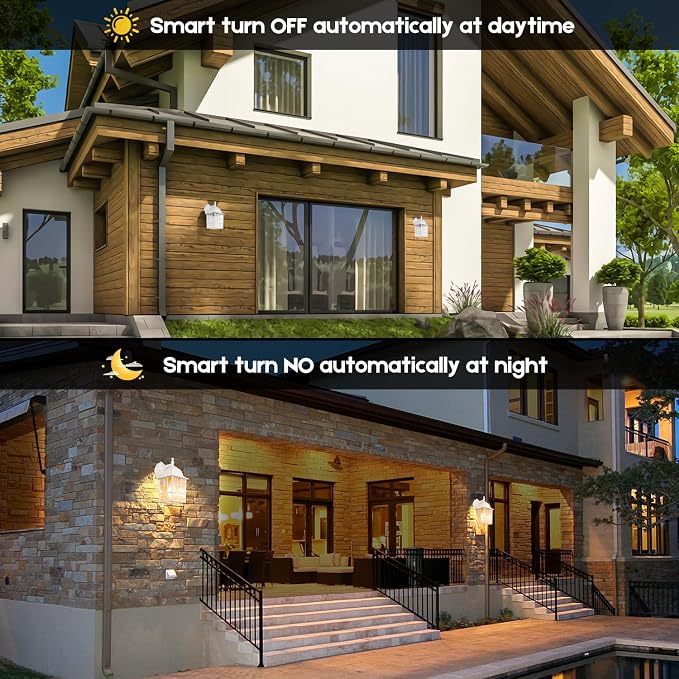 2-Pack Dusk to Dawn Outdoor Wall Light, Waterproof Exterior Wall Lantern - Image 2