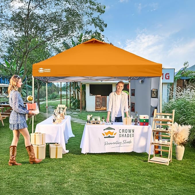 CROWN SHADES Canopy Tent, 10 x 10 Foot Portable Pop Up Outdoor Shelter - Image 3