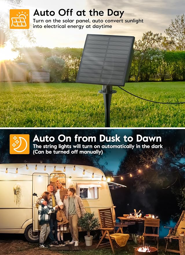 Brightown Solar String Lights Outdoor - 38FT Patio - Image 5