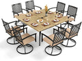PHI VILLA 9 Pieces Outdoor Dining Set by PHIVILLAThepioneerofcomfortablehouseholdsupplies