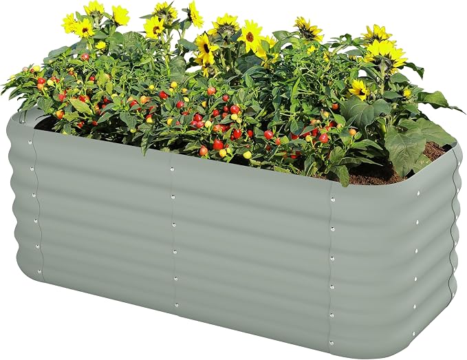 Galvanized Raised Garden Bed, Outdoor Planter Bed, Metal Planter Box - Image 6
