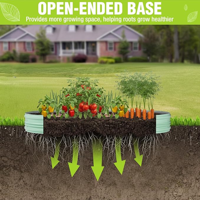 WORKPRO 2PK 8x4x1ft Outdoor Galvanized Raised Garden Bed, Easy Assembly Planter - Image 2