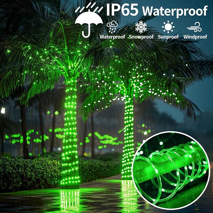 Solar Rope Light Waterproof 39FT 100LEDs Outdoor IP65 Solar String Lights - Image 3