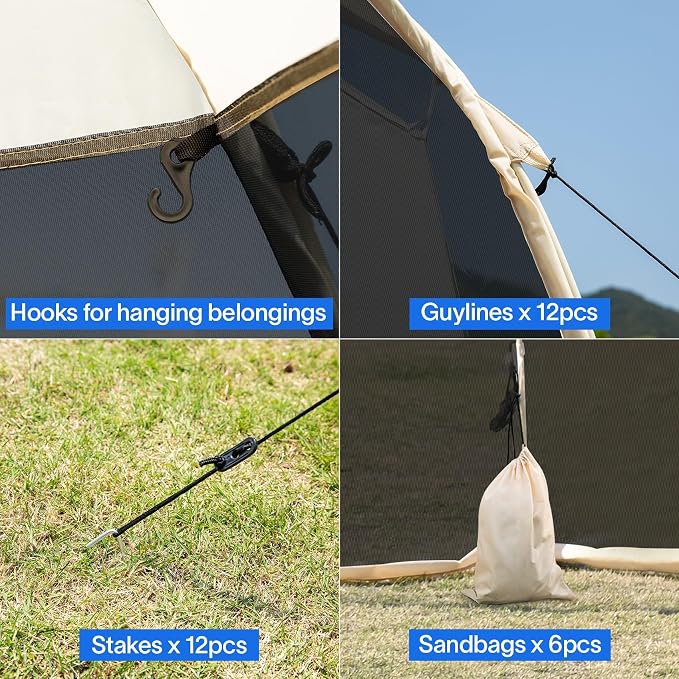 Alvantor® Screen House Gazebo, Pop Up Igloo Screened Canopy Tent - Image 4