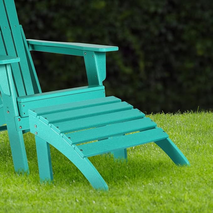 Aoodor Outdoor Adirondack Ottoman, Weather-Resistant HDPE Footrest - Image 6