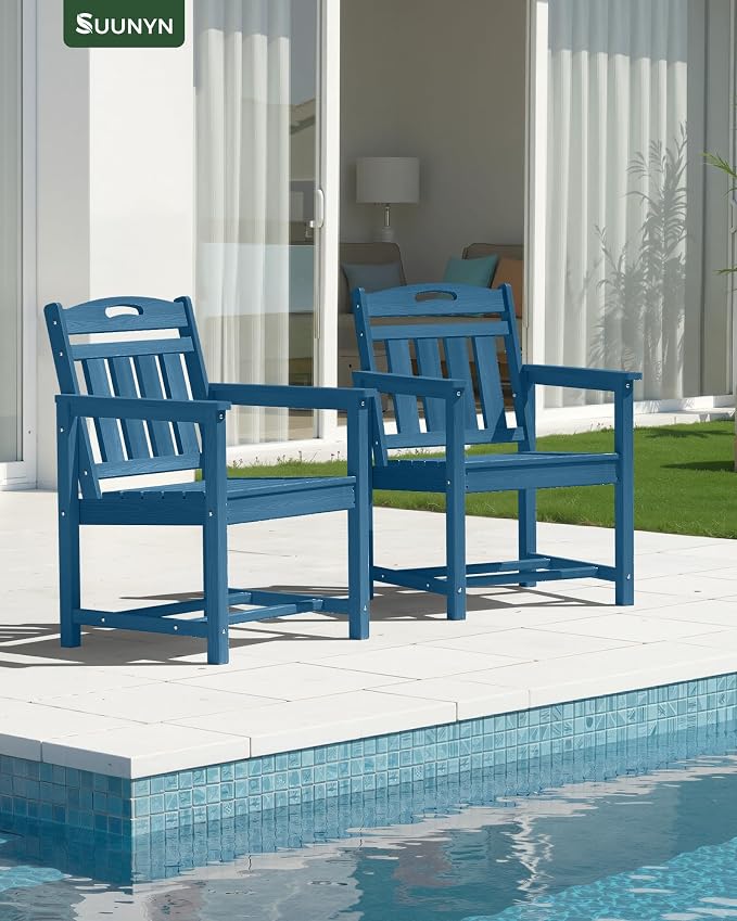 Set of 2 Weatherproof Patio Chairs - Image 2