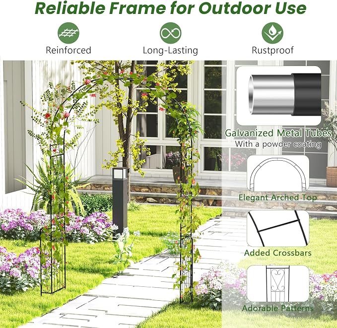 Giantex Garden Arch Trellis - Image 5