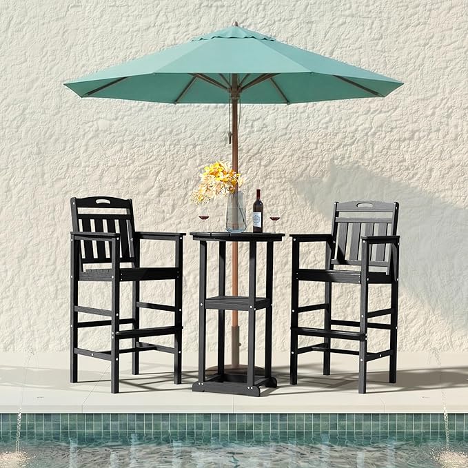 Ciokea Heavy Duty Bar Height Chair, 380lbs Outdoor Adirondack Tall Bar Chair - Image 7