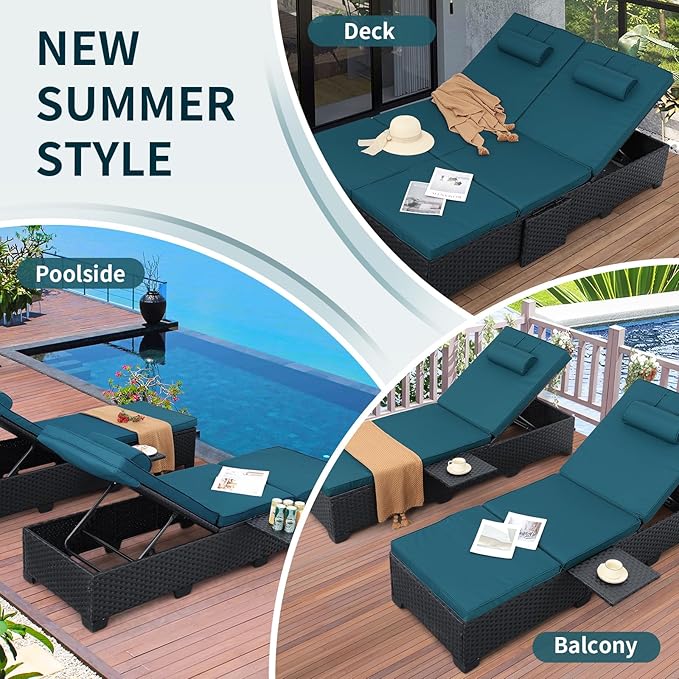 WAROOM Outdoor Chaise Lounge Chairs - Image 6