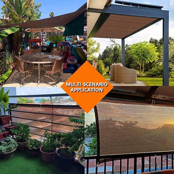 90% 6x20ft Sun Shade Cloth for Outdoor Deck Backyard Patio Garden Pergola Cover - Image 6