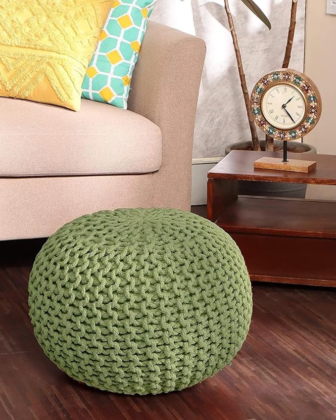 REDEARTH · Round Pouf Ottoman - Image 2
