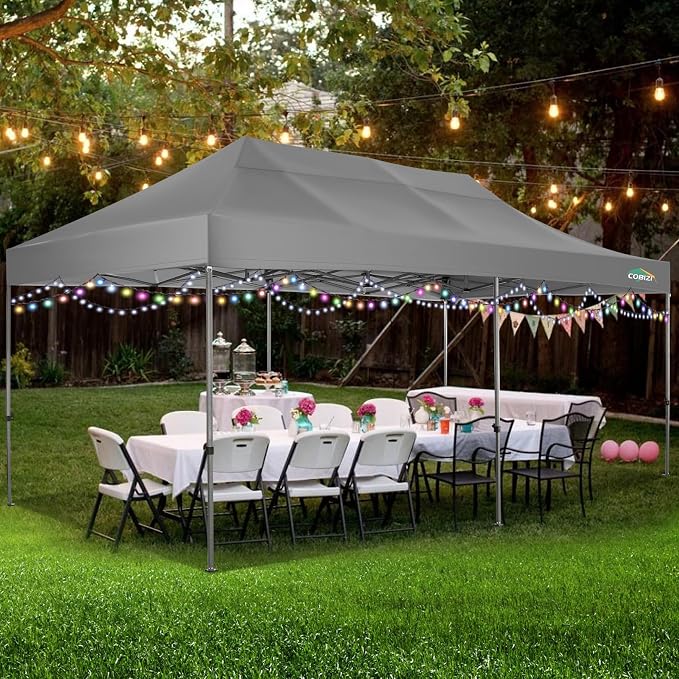 COBIZI 10x20 Heavy Duty Pop up Canopy Tent Without Sidewall Easy Up Commercial - Image 2
