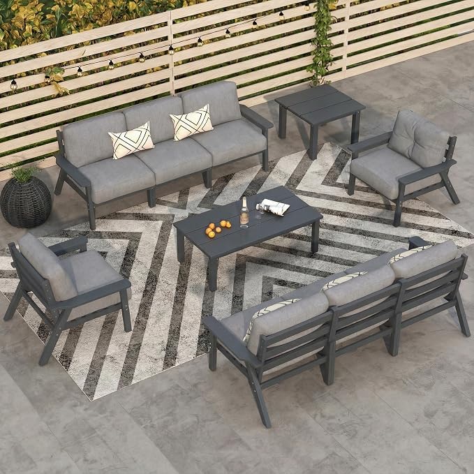10 Piece Outdoor Patio Furniture Set, Outdoor Couch by PatioKingdom