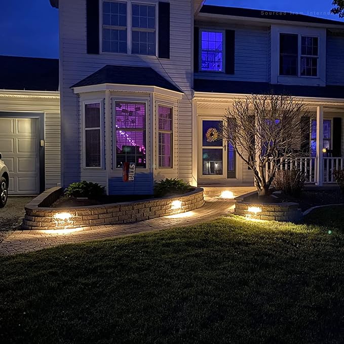 LEONLITE 8-Pack Premium Series 4 Inch 2W LED Retaining Wall Lights Swivel - Image 5
