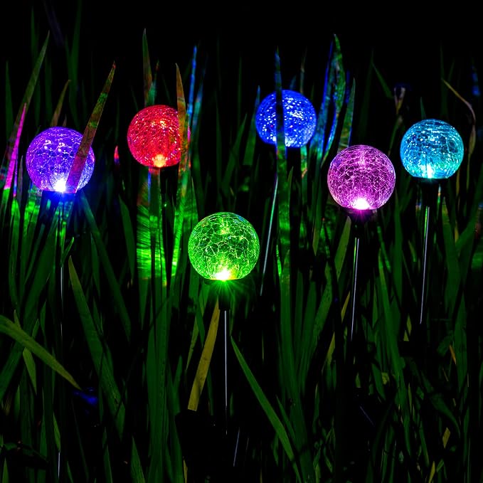 SOLPEX Solar Garden Lights 3 Pack, Solar Lights Outdoor Decorative, Solar Globe - Image 7
