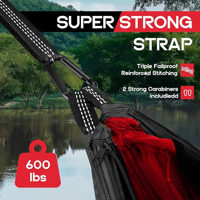 Camping Hammock Mosquito Net, Double & Single Portable Hammocks Hammocks - Image 5