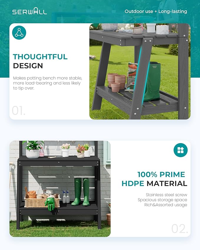 SERWALL Potting Bench Outdoor - Image 5