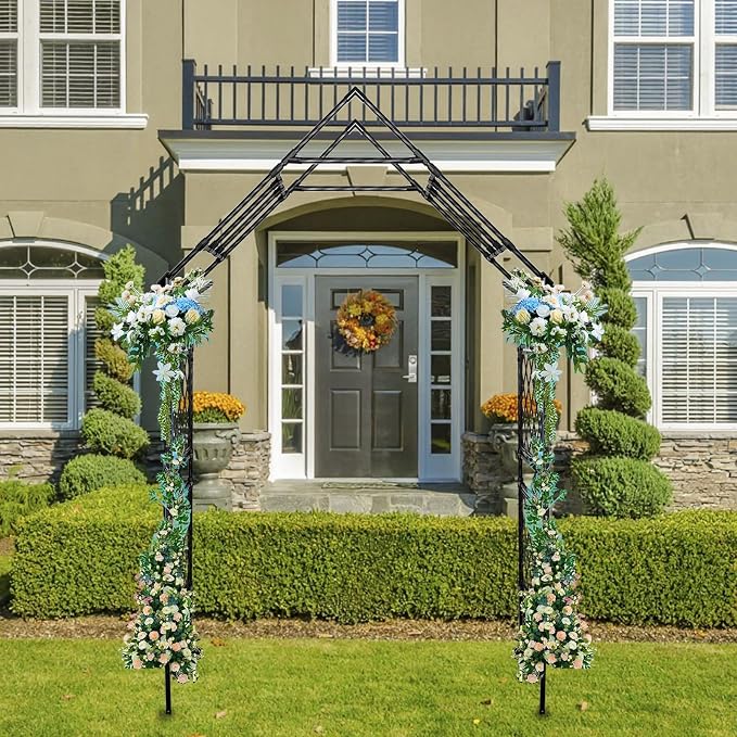 Heavy-Duty Garden Arch Trellis, 7.87 x 3.93 ft Metal Arbor - Image 4