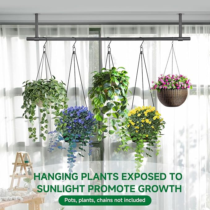 2 pcs Hanging Planters Rod, Plant Hanger Indoor - Image 5