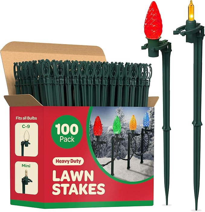 Christmas Light Yard Stakes Outdoor Light Stakes by Sewanta