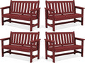 SERWALL Outdoor Bench, HDPE Outdoor Benches Weatherproof, 2-Person Garden Bench by SERWALL