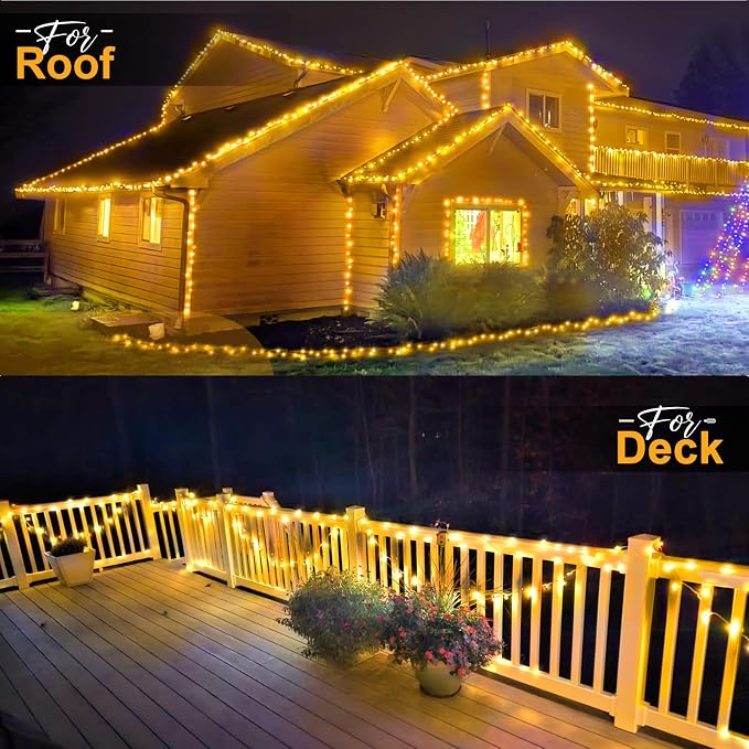 KNONEW 600ft 1500 LED Christmas String Lights Outdoor Green Wire 8 Modes & - Image 3