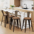 Aklaus Swivel Metal Bar Stools Swivel Modern Farmhouse Bar Chairs by AKLAUSHomeFurniture