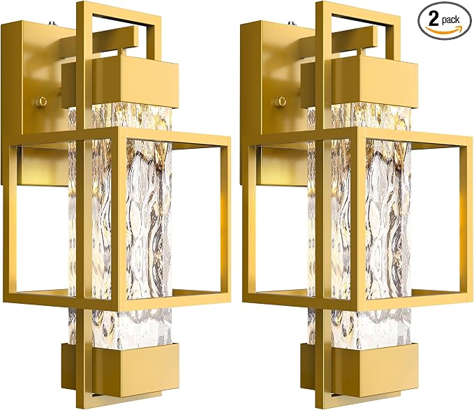 PARTPHONER Modern Outdoor Light Fixtures Dusk to Dawn Outdoor Lighting 2 Pack by PARTPHONER
