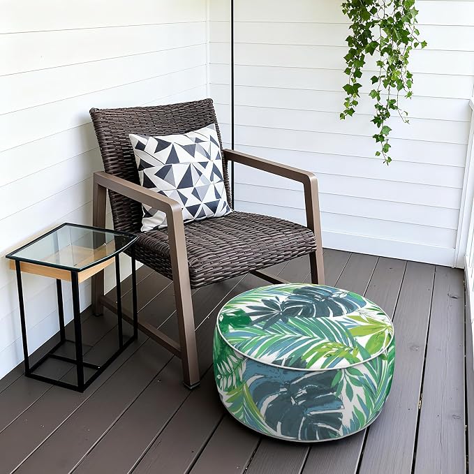 Patio Inflatable Ottoman, 21x9 Inch Portable Stool Ottoman - Image 6