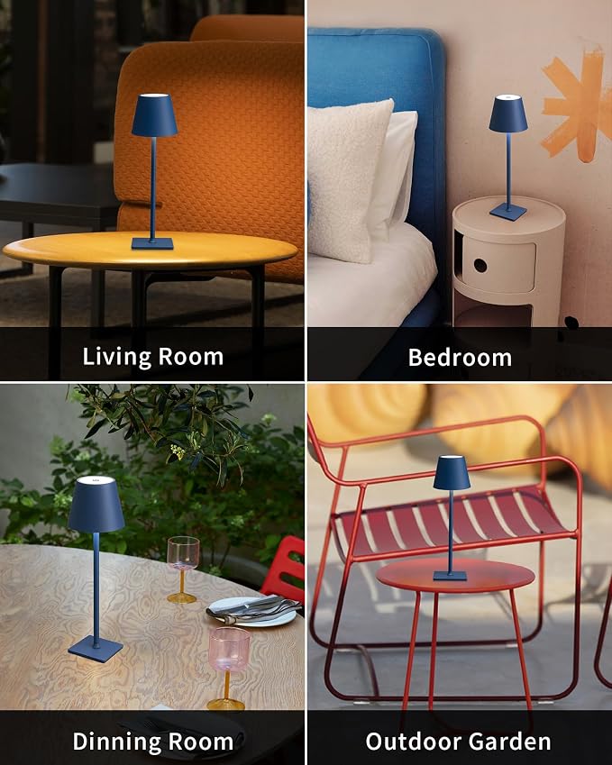 KDG 2 Pack Cordless Table Lamp, Portable LED Desk Lamp, 4000mAh Battery Operated - Image 6