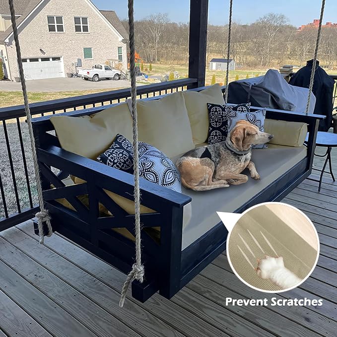 Twin Size Porch Swing Bed Mattress Cushion Cover Set, Waterproof Outdoor Daybed - Image 5