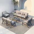 HDPE 7 Piece Patio Furniture Set, HDPE Outdoor Sectional by PatioKingdom