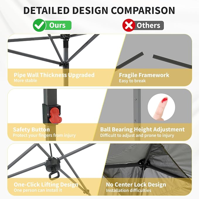 GDY 12x12FT Pop Up Canopy Tent - Image 6