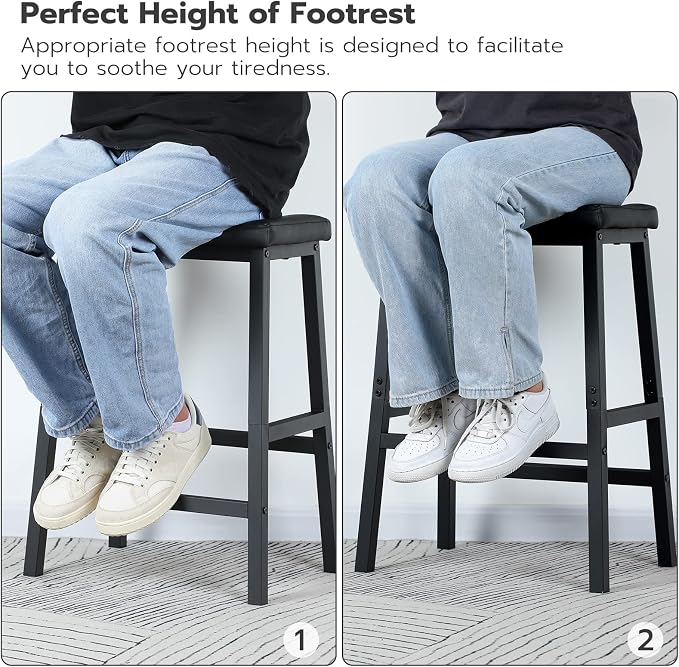 HOOBRO Bar Stools, Counter Height Bar Stools, 24 Inch Barstools - Image 6
