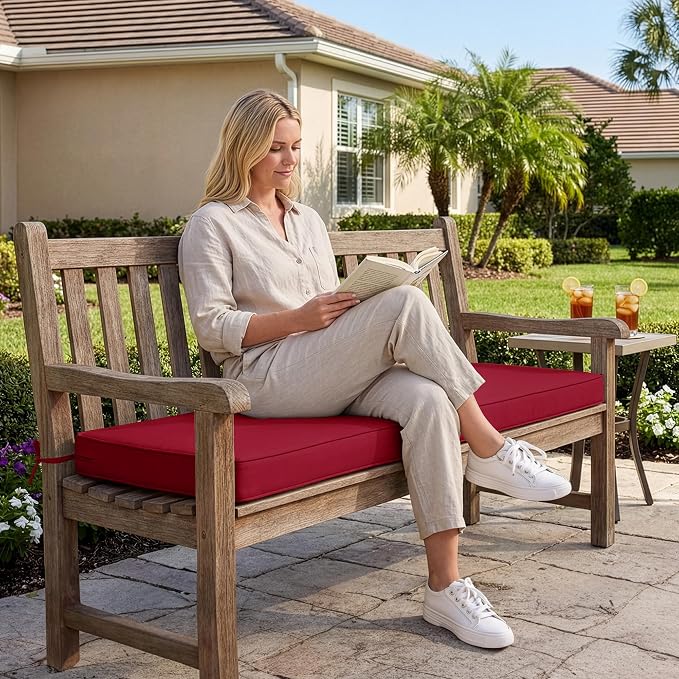 Outdoor Bench Cushion: Waterproof and Fade Resistant Patio Furniture Cushions - Image 2