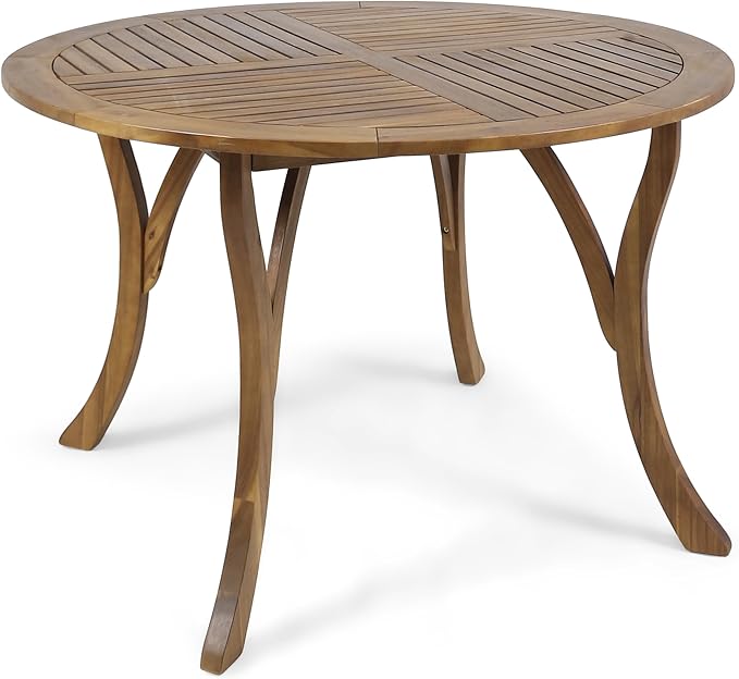 Christopher Knight Home Adn Outdoor 47" Round Acacia Wood Dining Table by ChristopherKnightHome