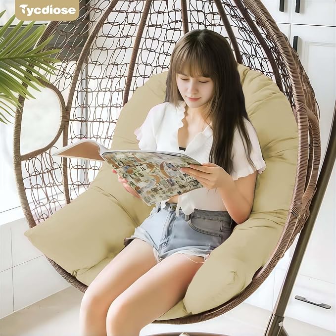 Egg Chair Cushion Replacement, Waterproof Outdoor Hanging Egg Swing Chair - Image 2