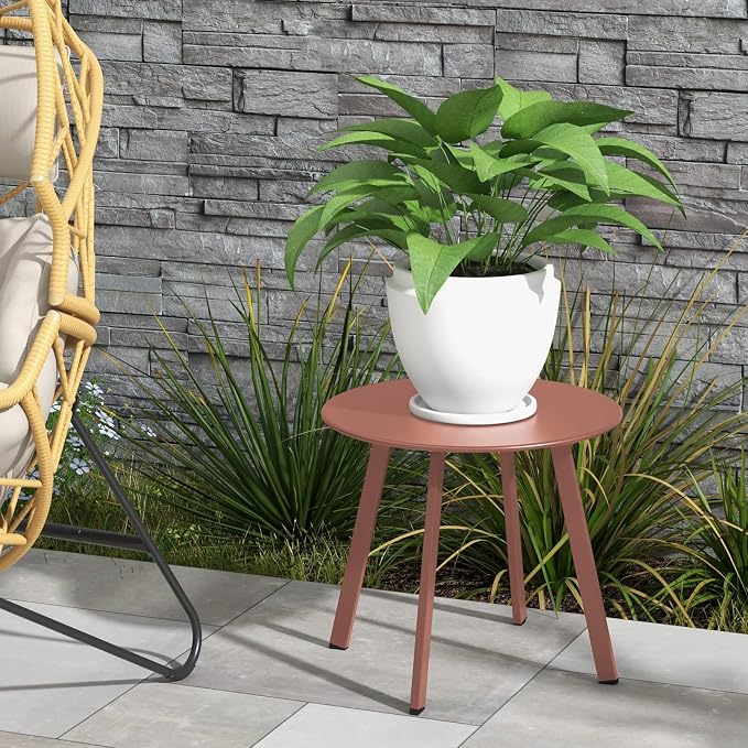 Grand patio Outdoor Side Table Round End Table - Image 8